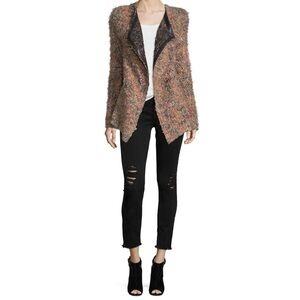 IRO Malvina Open-Front Bloucle Multicolored Jacket Sz-38